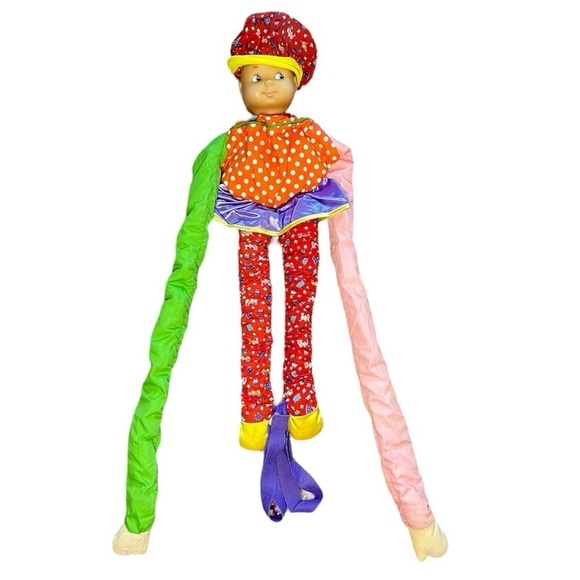 Vintage 90s L’il Suzie Stretch Two Face Clown Doll - Picture 1 of 6